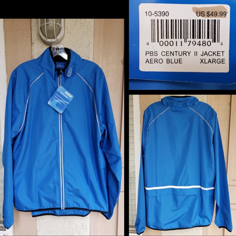 XL New $49.99 men windbreaker cycling zip jacket